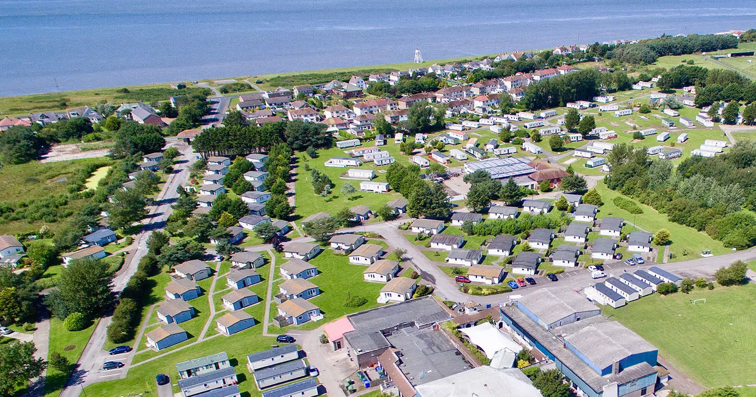 Aerial view of Solway Holiday Park