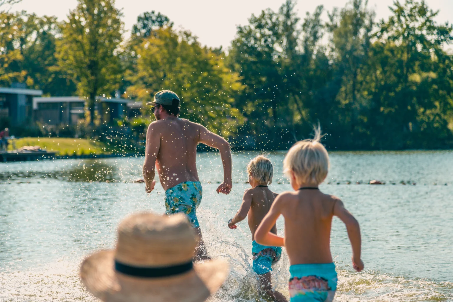 Splashing fun in the lake