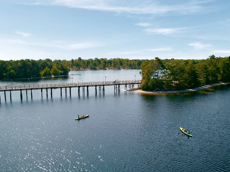 Kayaking on the lake