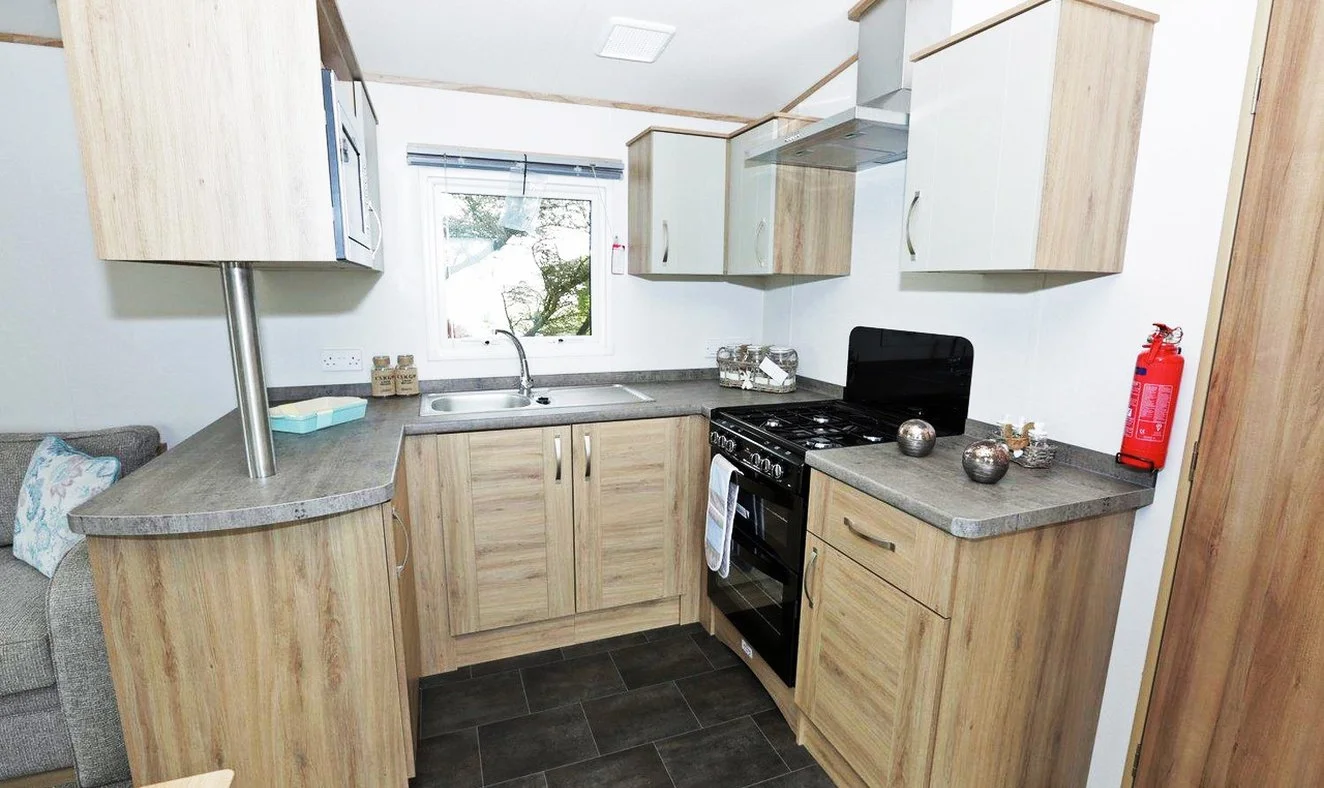 Luxury caravan kitchen
