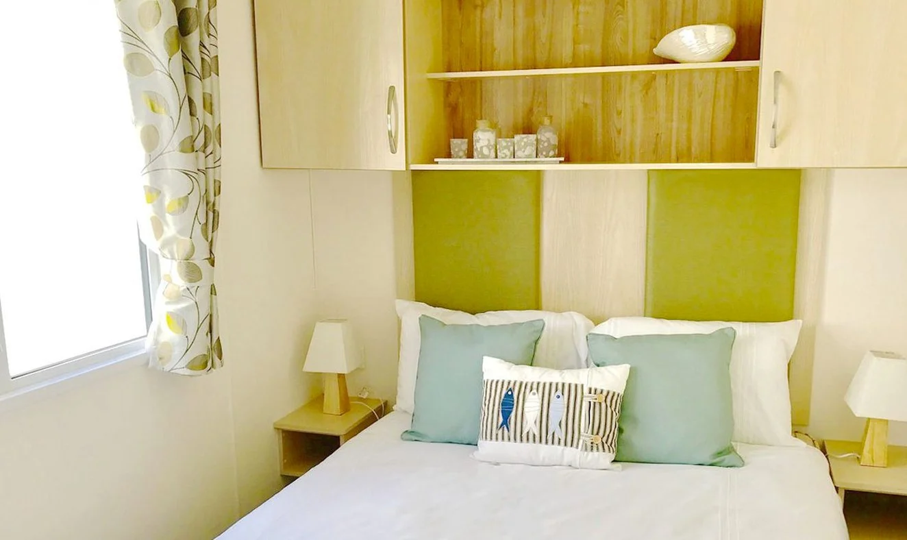 Superior caravan double bedroom