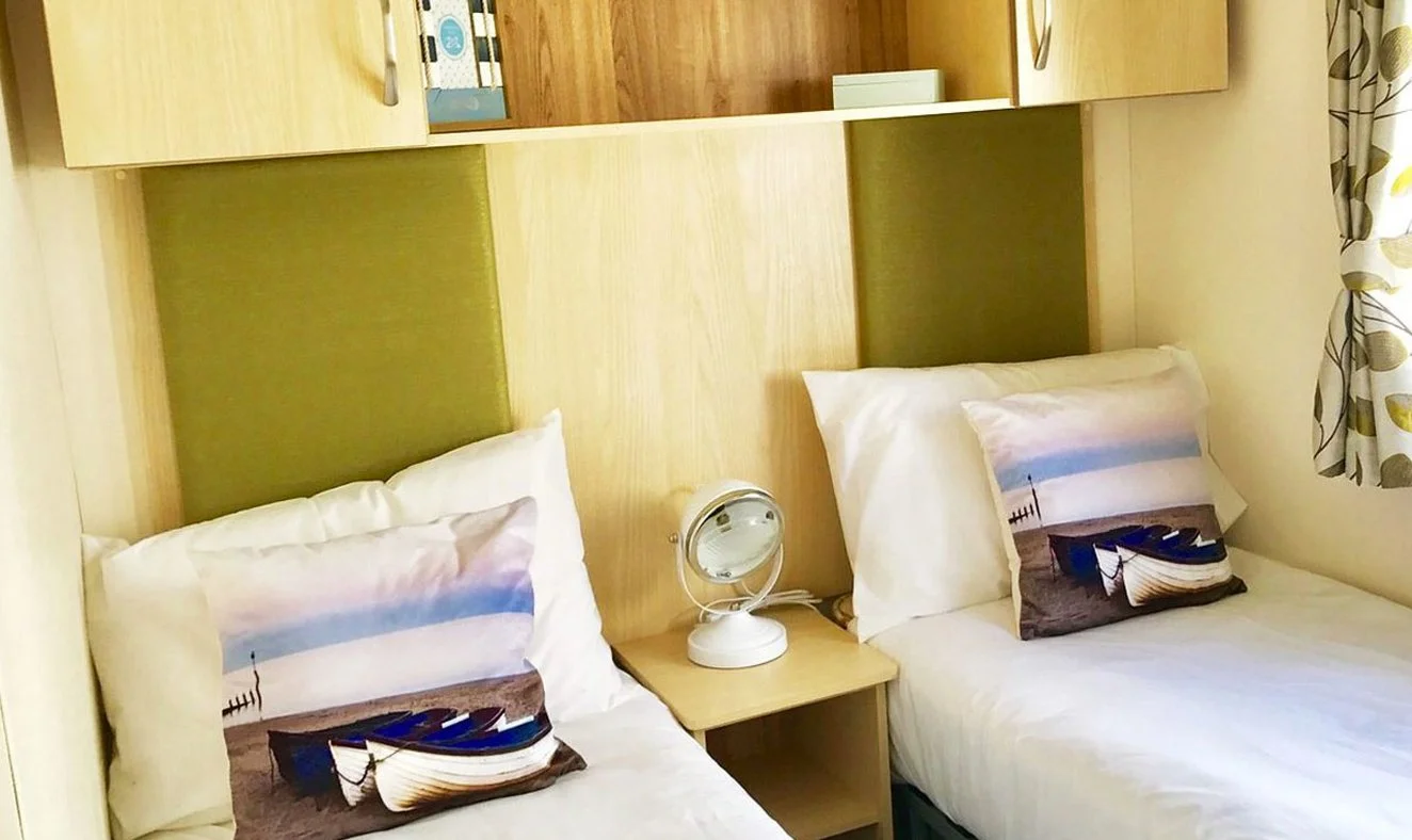 Superior caravan twin bedroom