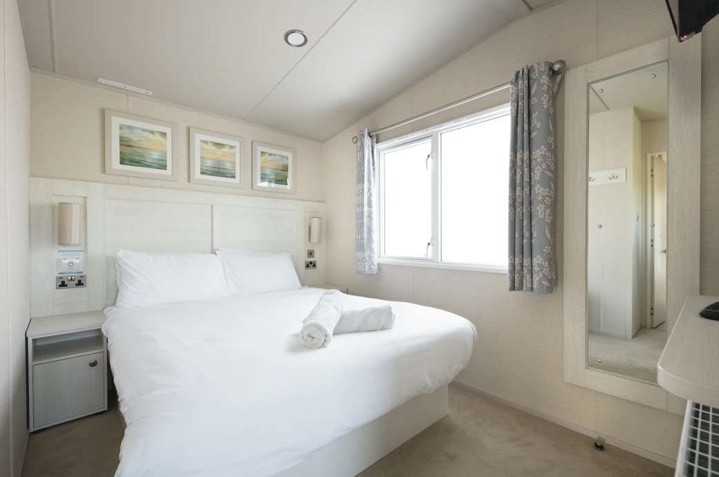Lake view caravan interior
