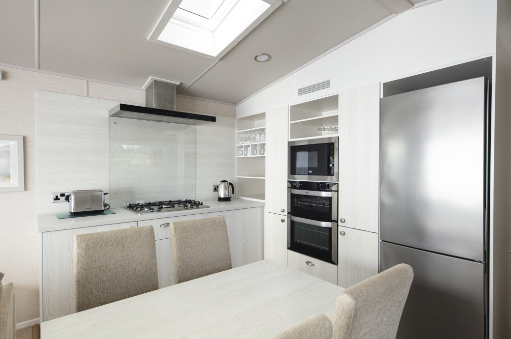 Gold caravan interior