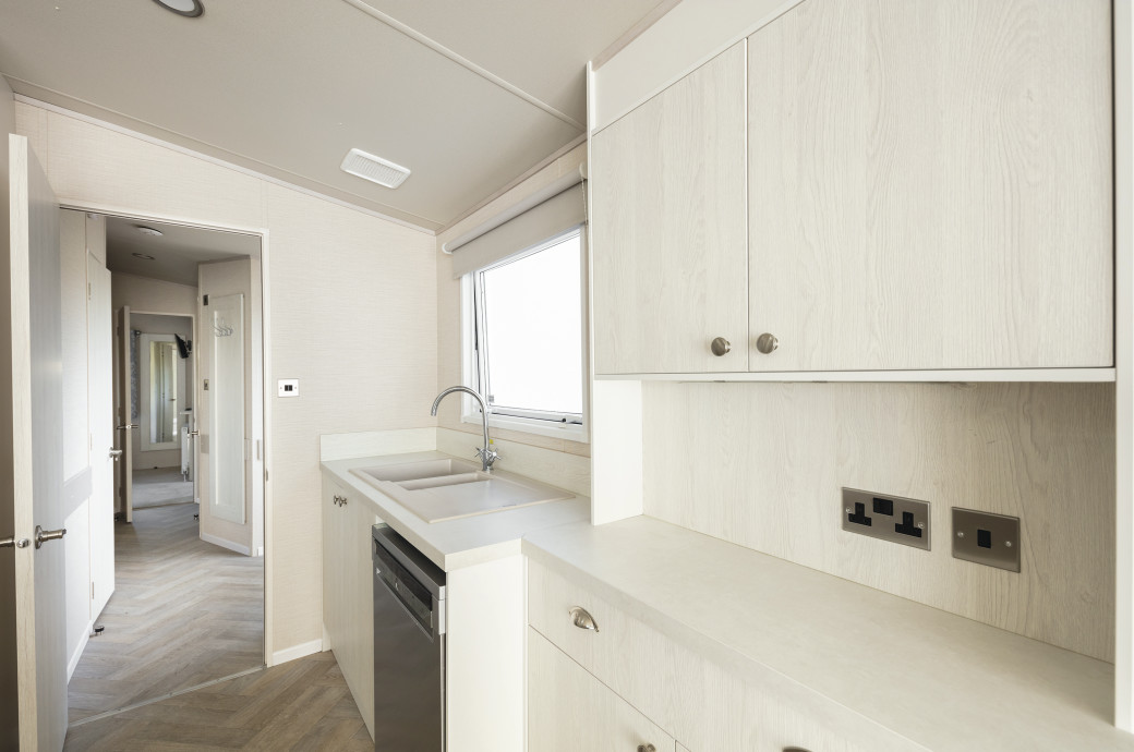 Gold caravan interior