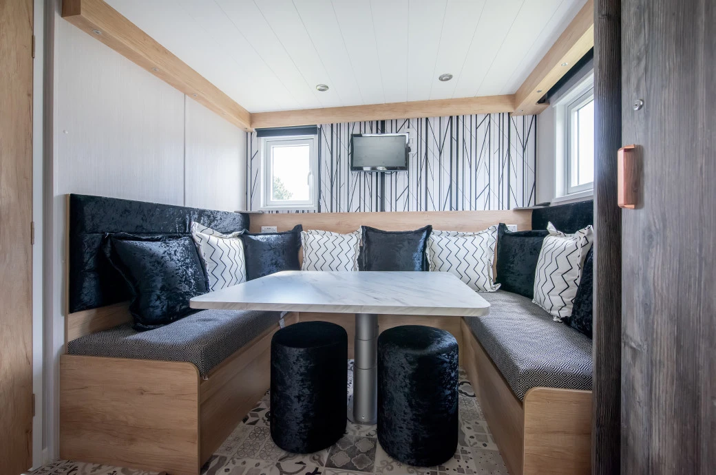 Glamping pod interior