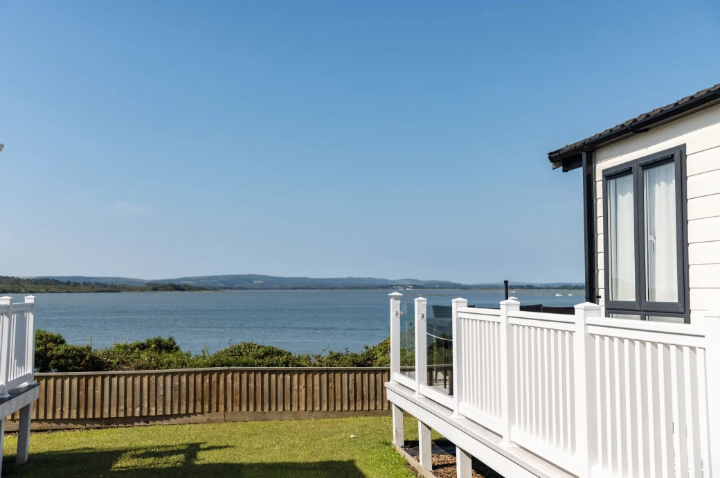Lake view caravan exterior