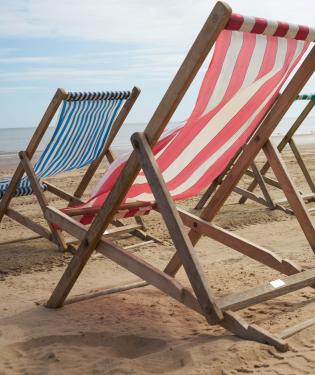 Deckchairs on Mablethorpe Beach